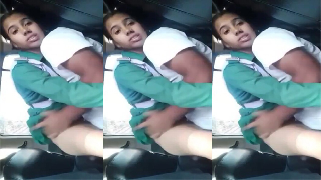 School Babe Inside Car Fucking With Lover